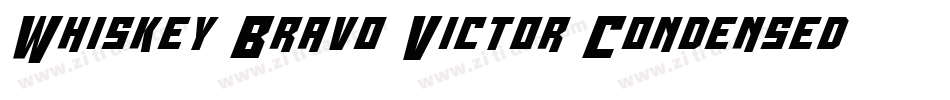 Whiskey Bravo Victor Condensed字体转换